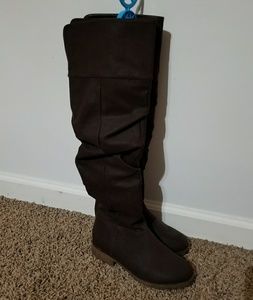 Dark Brown over the knee boots